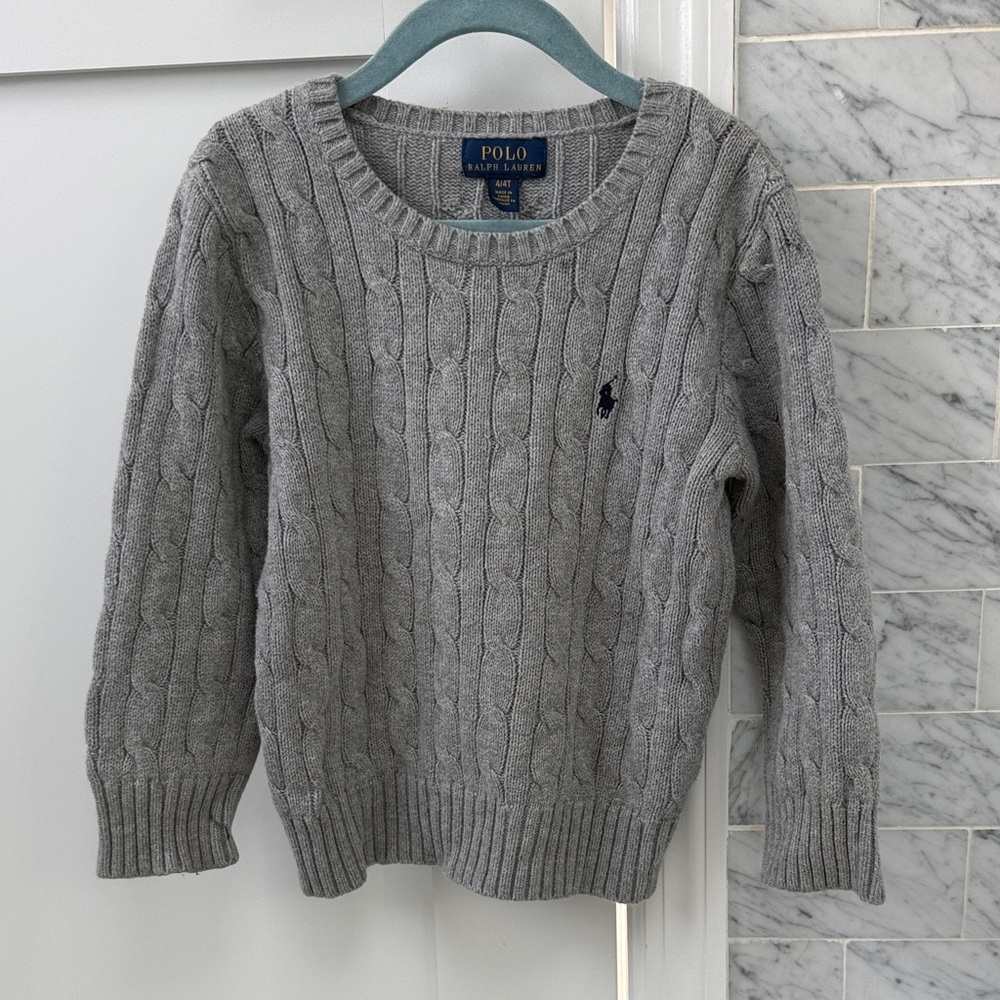 Polo by Ralph Lauren Classic Gray Crewneck Sweater
